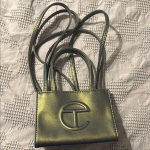 Telfar Metallic Green Mini Shopper